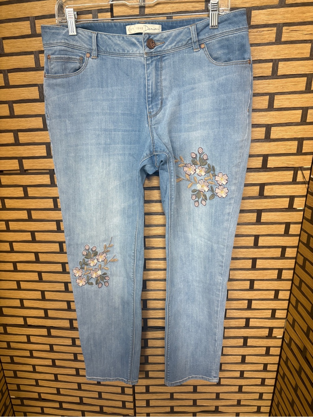 Cato embroidered jeans size 10